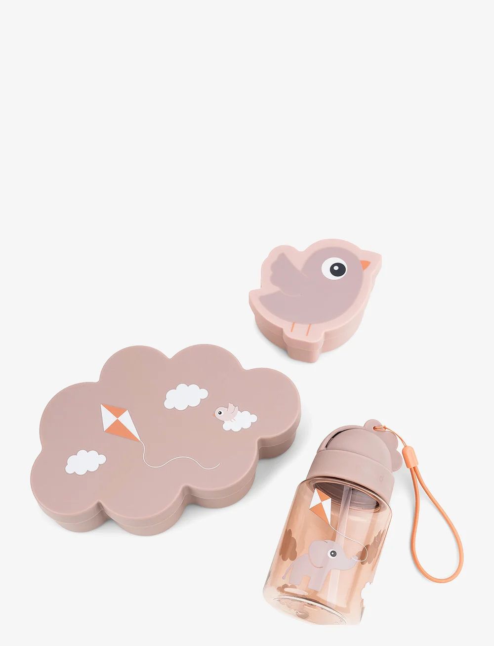 Done by Deer - Lunch & snack box w/straw bottle Playground Powder - biberons - powder - 0