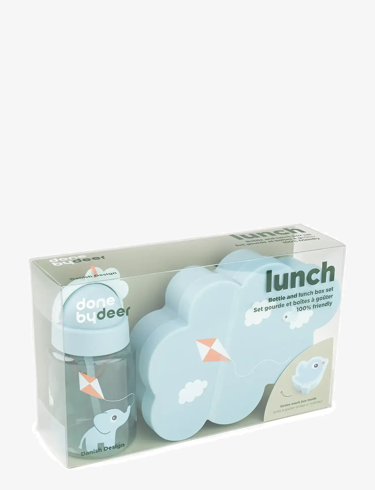 Done by Deer - Lunch & snack box w/straw bottle Playground Blue - beebipudelid - blue - 4