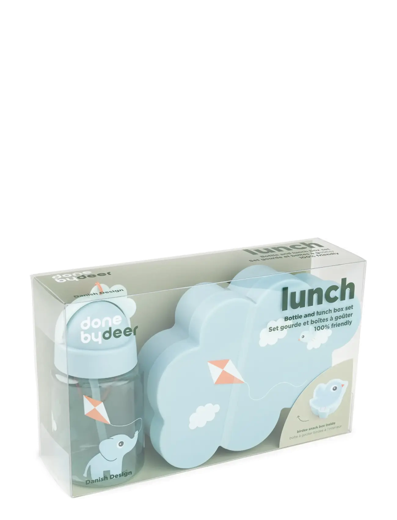 Done by Deer - Lunch & snack box w/straw bottle Playground Blue - sutteflasker - blue - 4