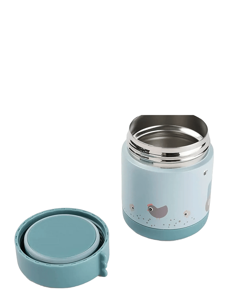 Done by Deer - Insulated food jar Tiny farm Blue 300 ml - tassid ja kruusid - blue - 2