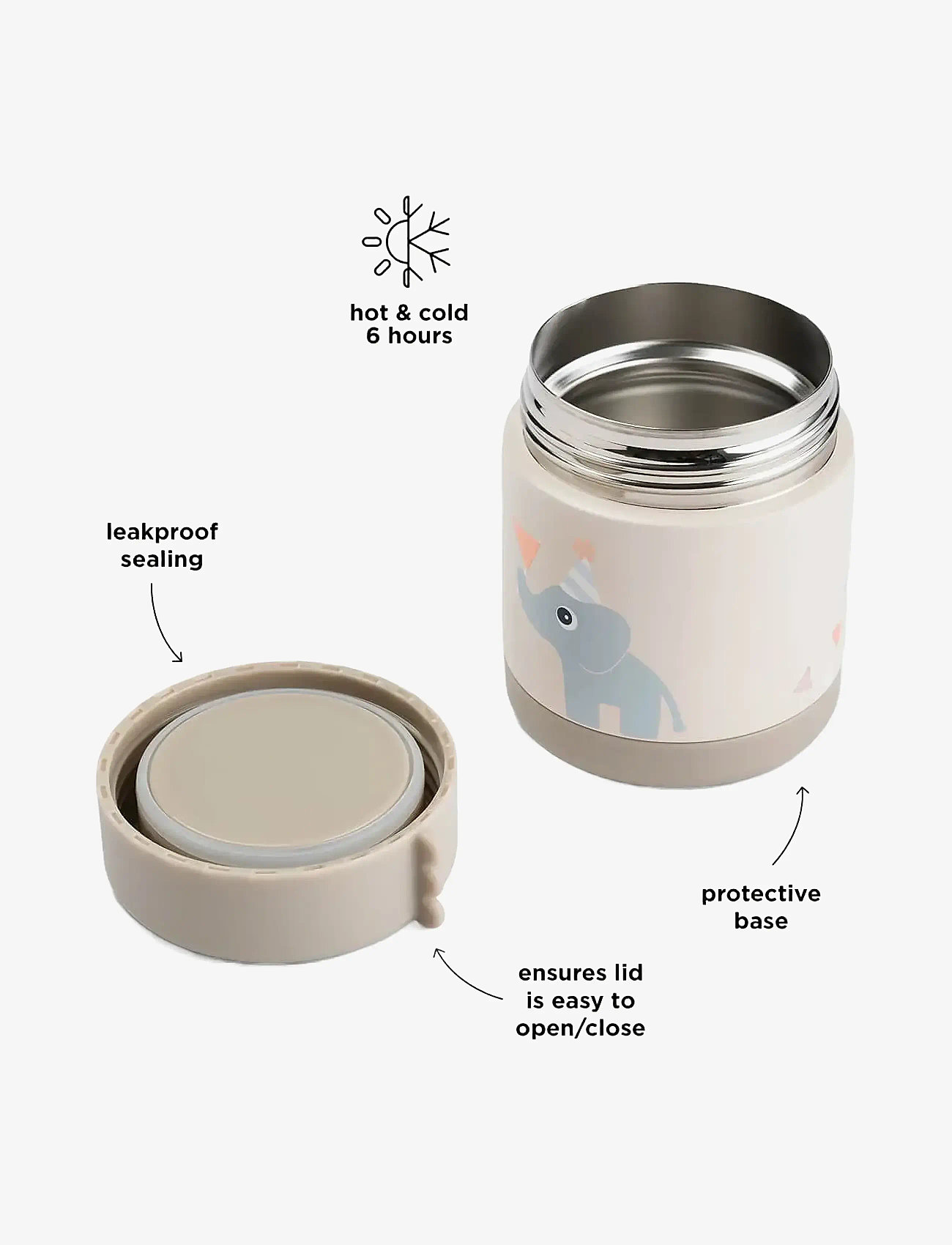Done by Deer - Insulated food jar Celebration Sand 300 ml - contenants de nourriture pour bébé - sand - 3