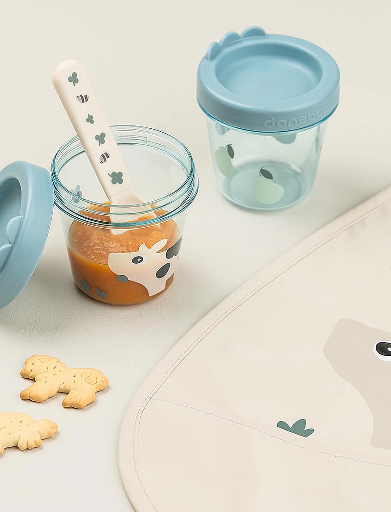 Done by Deer - Baby food container 2-pack Tiny farm Blue - pojemniki na żywność dla niemowląt - blue - 2