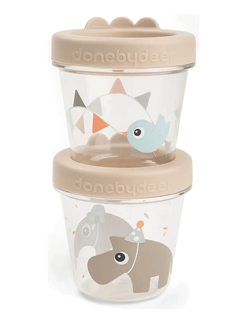 Done by Deer - Baby food container 2-pack Celebration Sand - beebitoidu anumad - sand - 1