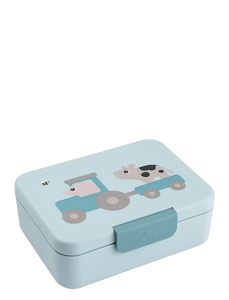 Done by Deer - Lunch box w/divider Tiny farm Blue - pudełka śniadaniowe - blue - 1