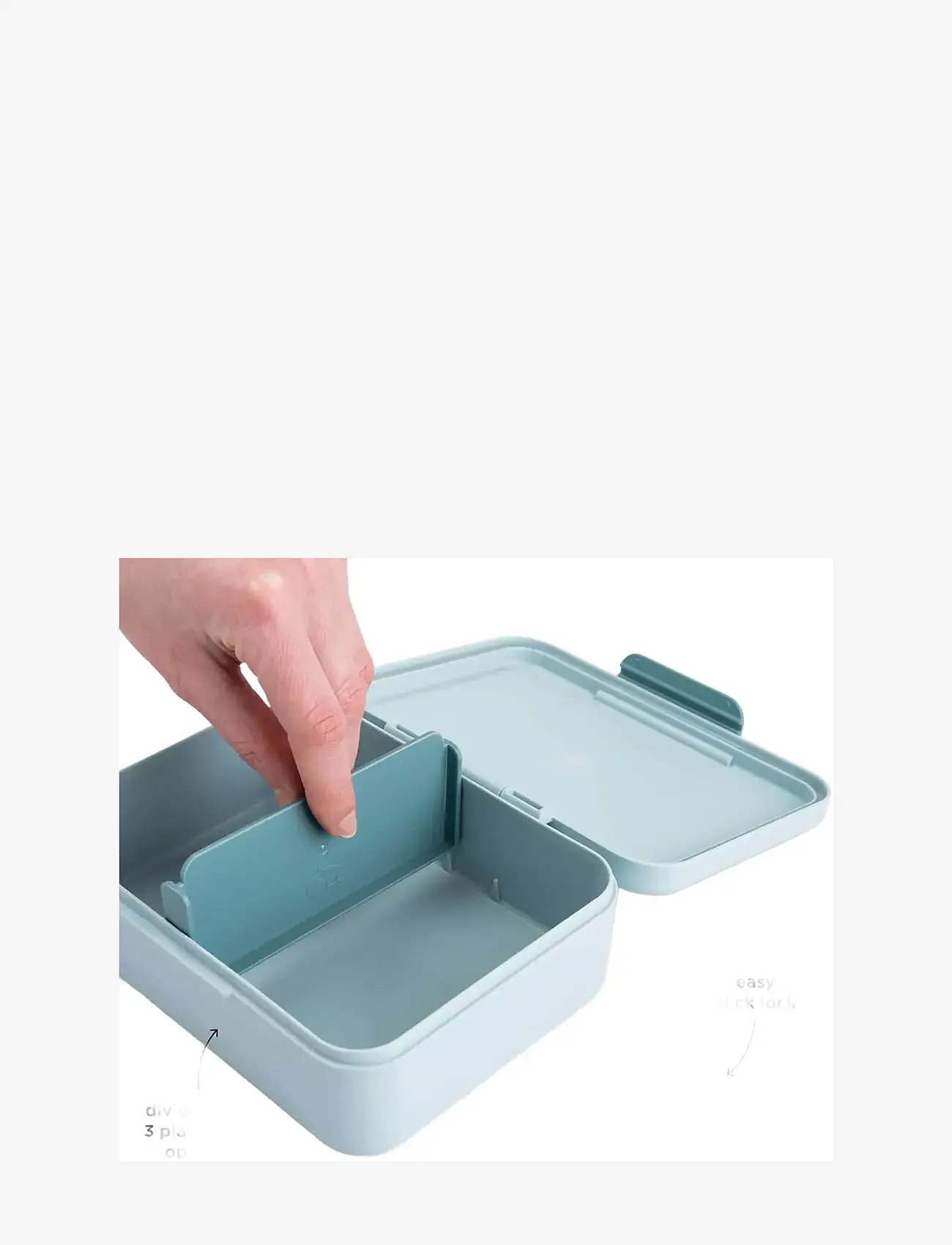 Done by Deer - Lunch box w/divider Tiny farm Blue - pudełka śniadaniowe - blue - 3