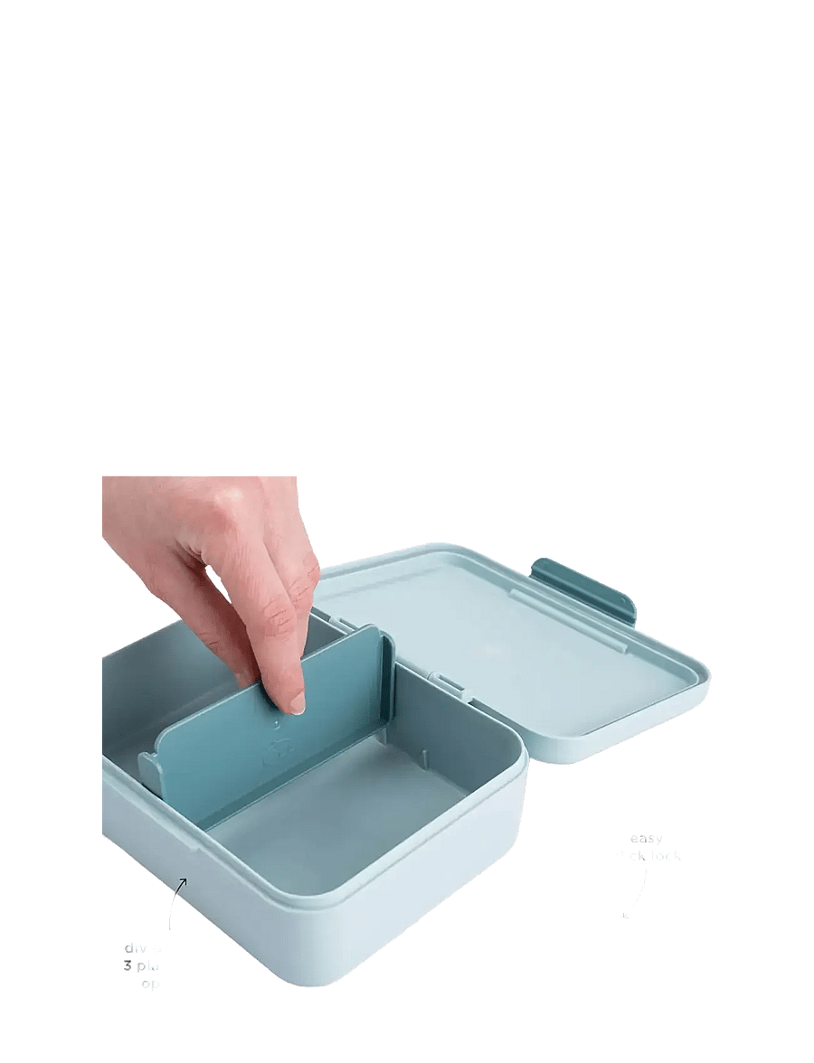 Done by Deer - Lunch box w/divider Tiny farm Blue - lunch trommel - blue - 3