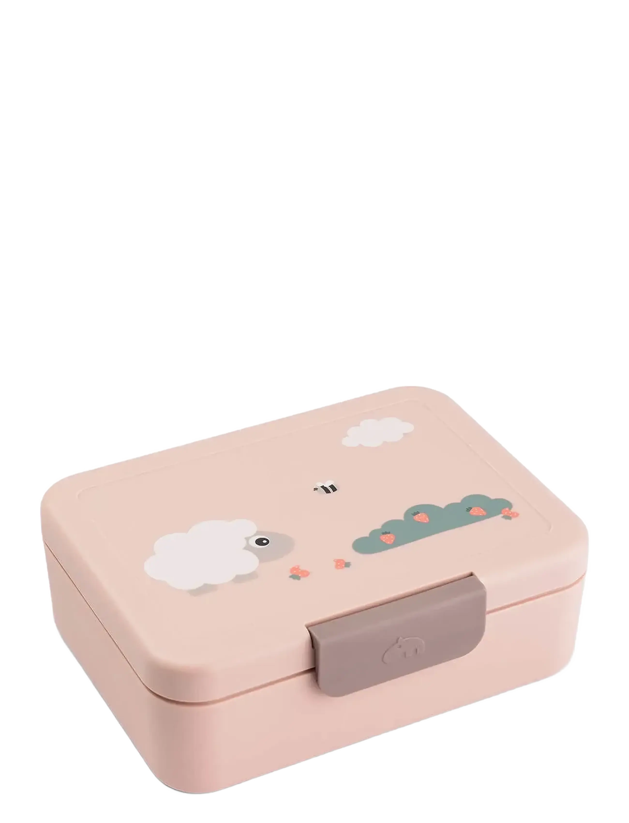 Done by Deer Lunch Box W/Divider Tiny Farm Powder, Madkasse, Pink, Str: 17.5X 13X H 6.5CM