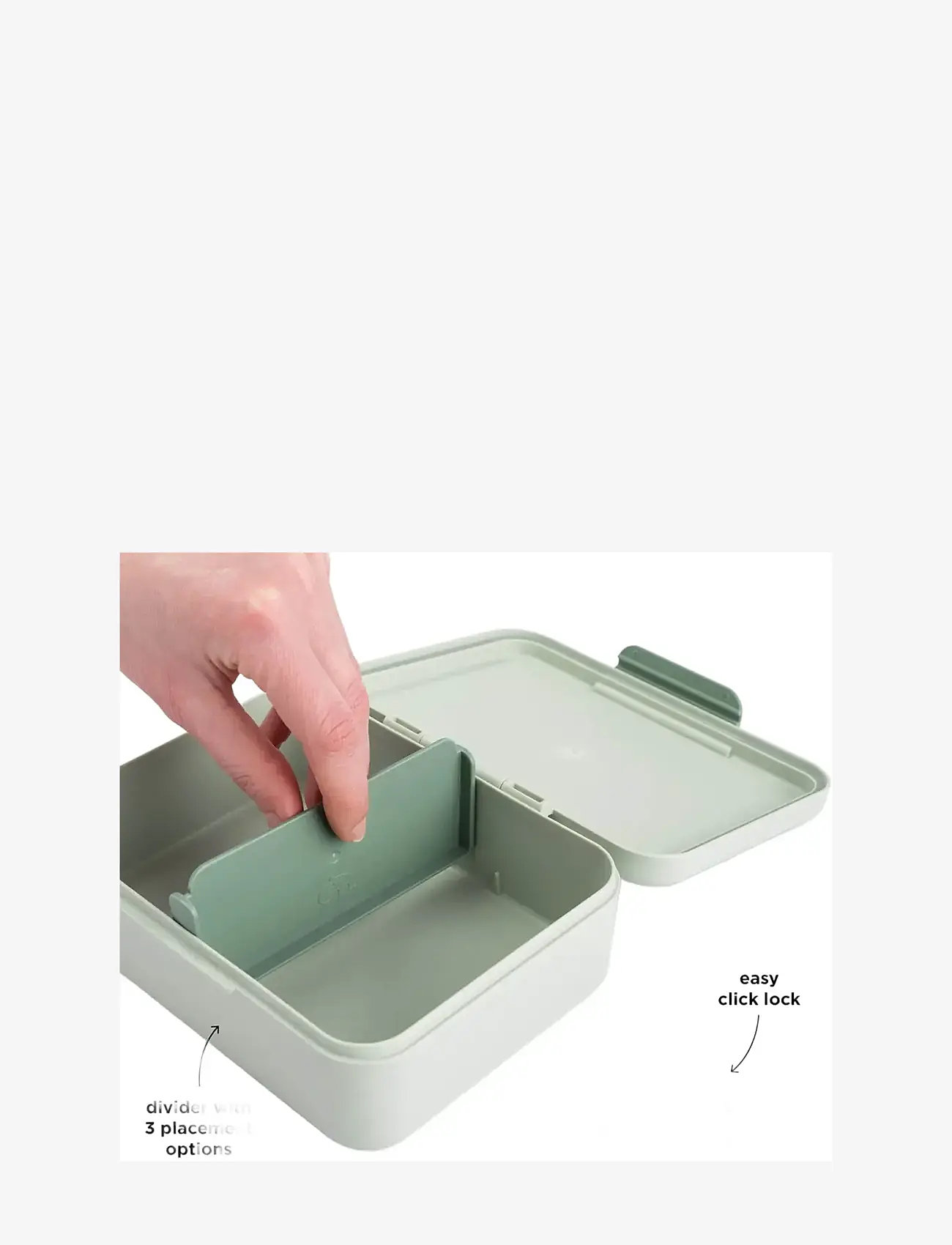 Done by Deer - Lunch box w/divider Playground Green - lunch boxes - green - 3