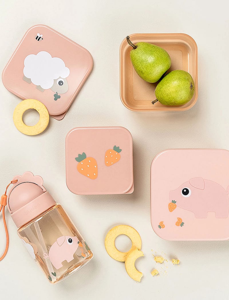 Done by Deer - Snack box set 3 pcs Tiny farm Powder - lõunasöögikarbid - powder - 2