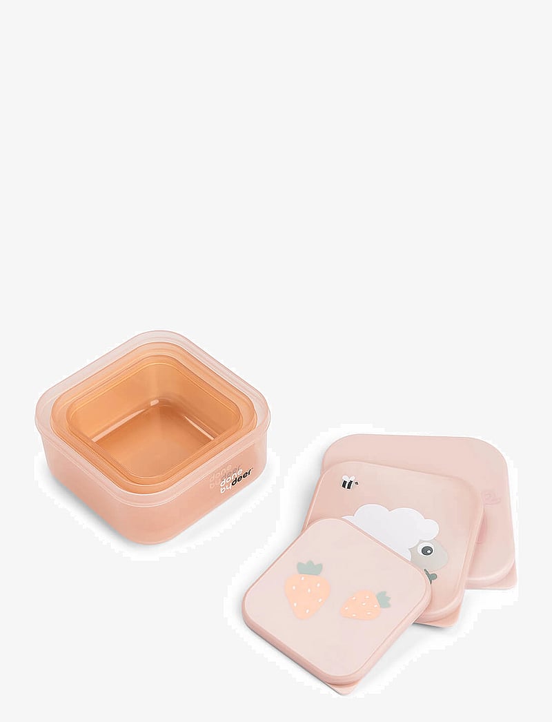 Done by Deer - Snack box set 3 pcs Tiny farm Powder - lõunasöögikarbid - powder - 1
