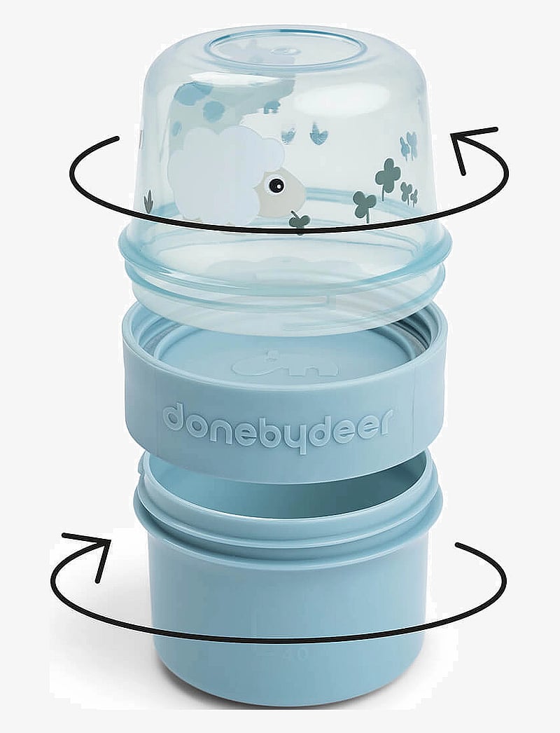 Done by Deer - To go 2-way snack container S Tiny farm Blue - behälter für babynahrung - blue - 1