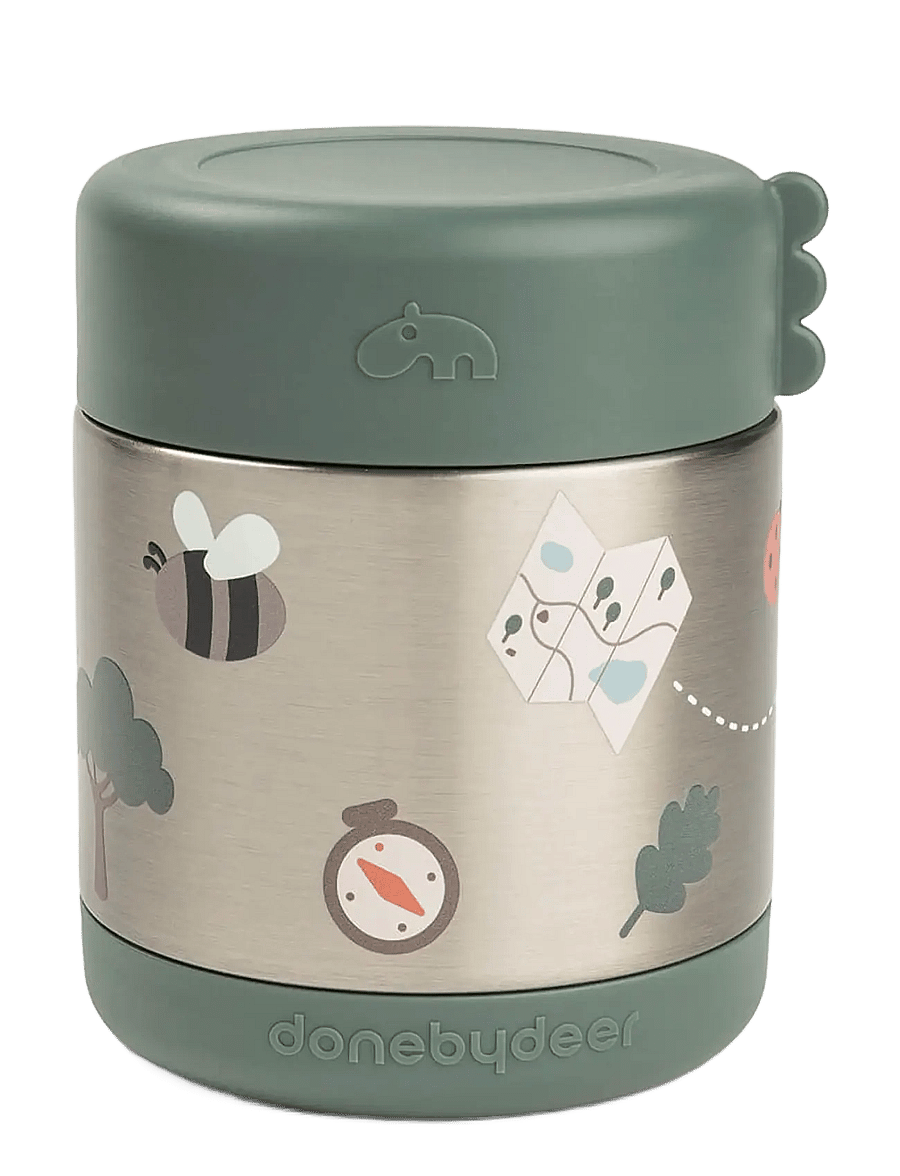 Done by Deer - Insulated food jar Tiny trails Green 300 ml - beebitoidu anumad - green - 1
