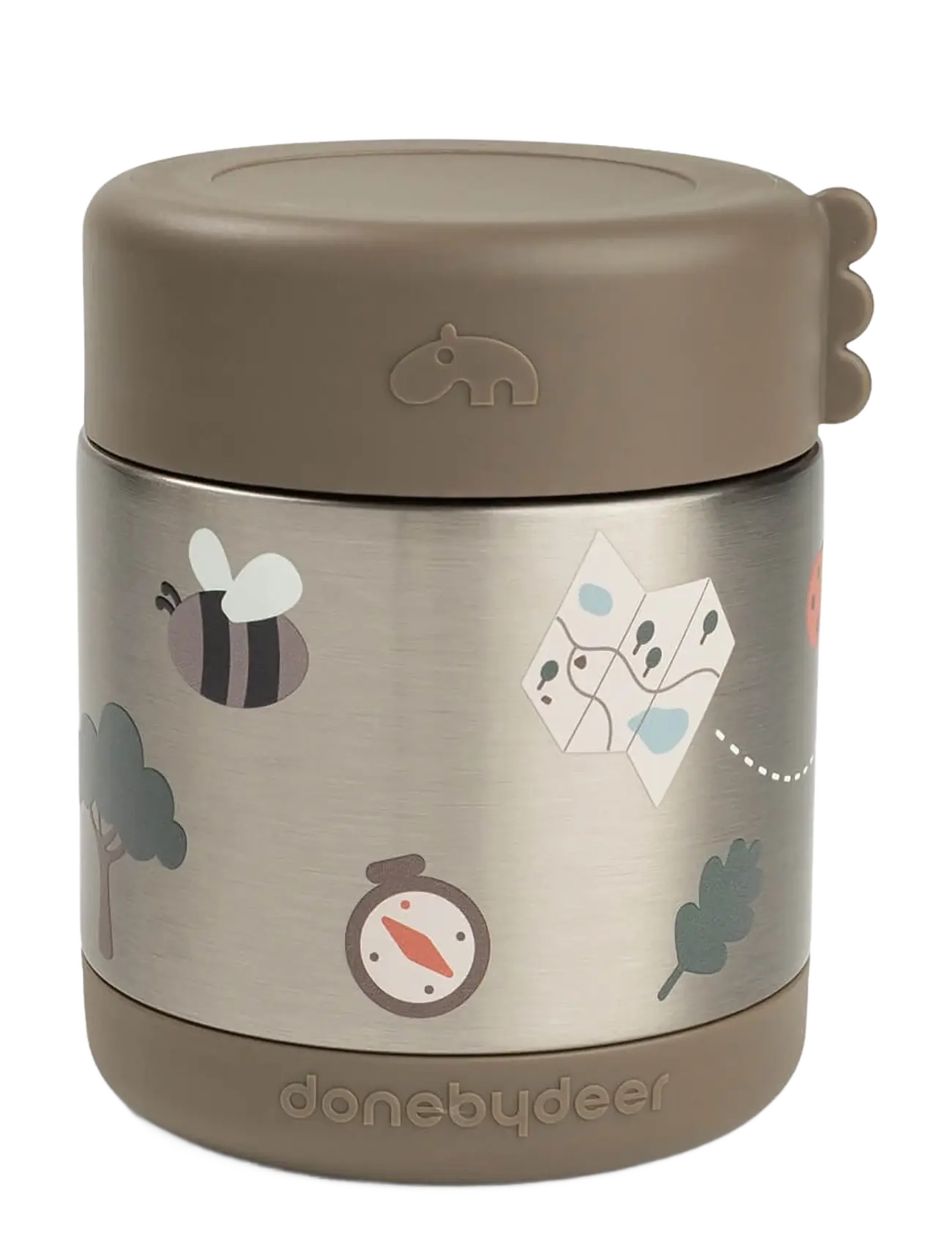 Done by Deer Insulated food jar Tiny trails Sand 300 ml - Nouveautés - SAND / brown