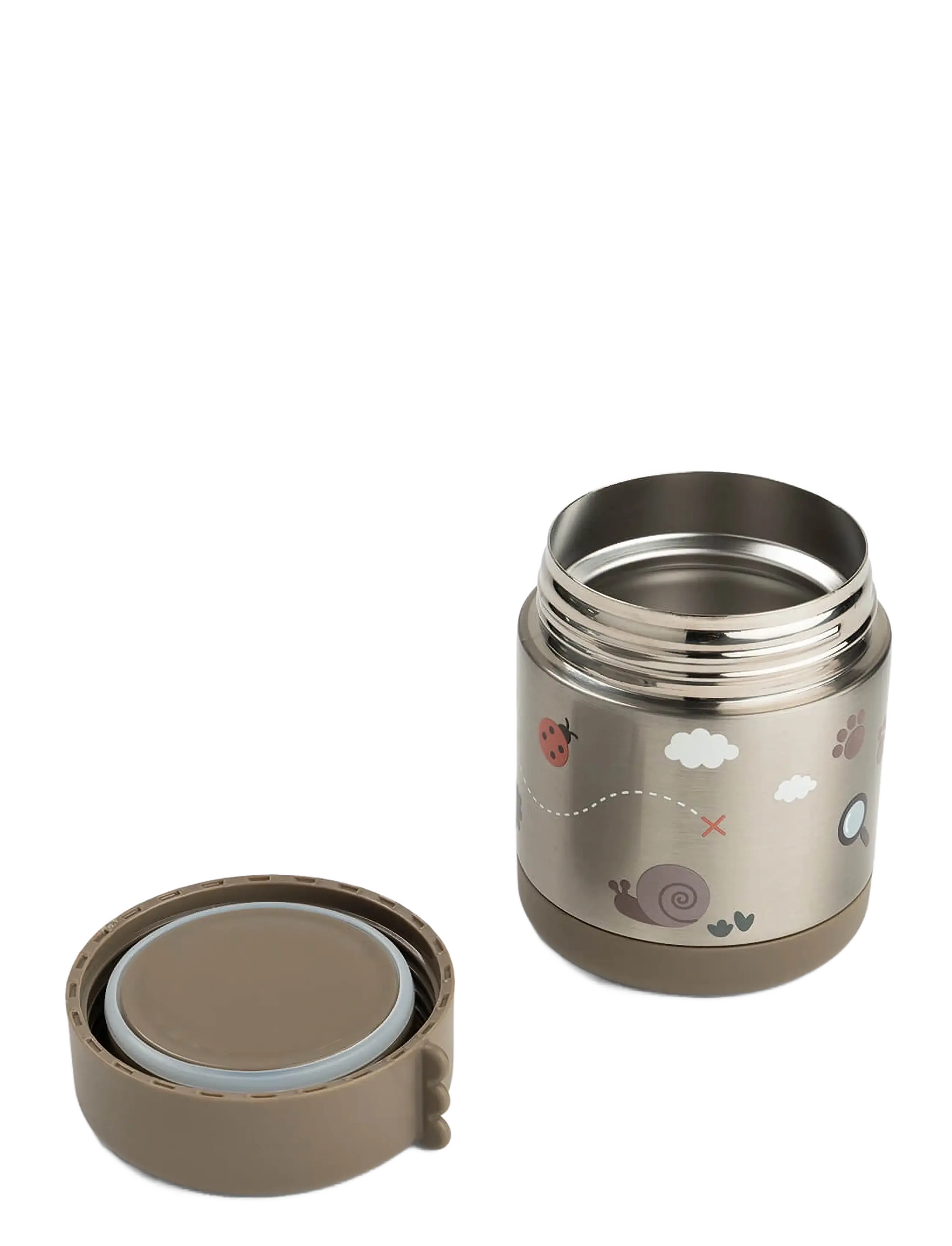 Done by Deer - Insulated food jar Tiny trails Sand 300 ml - kūdikių maisto konteineriai - sand - 2
