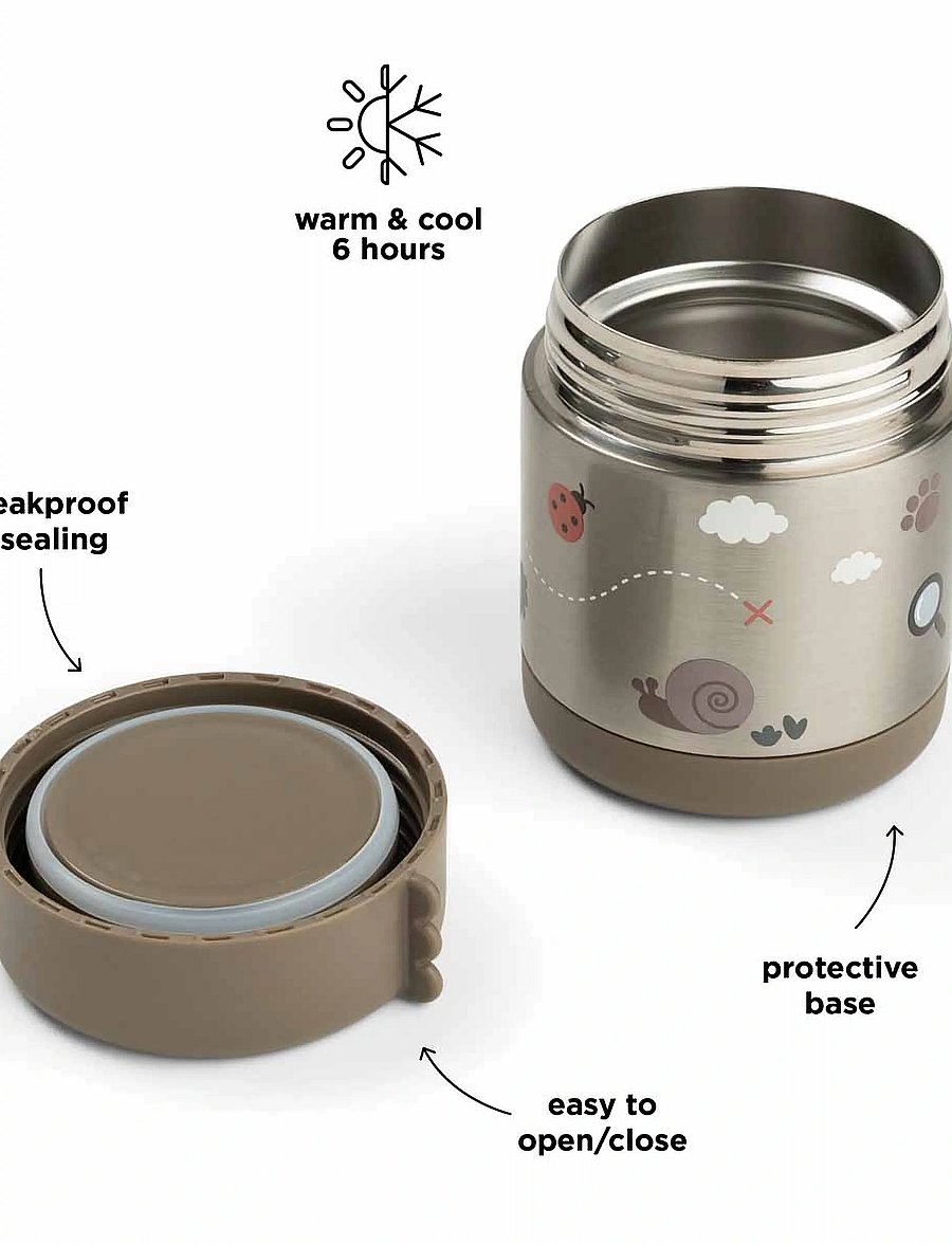 Done by Deer - Insulated food jar Tiny trails Sand 300 ml - behälter für babynahrung - sand - 5