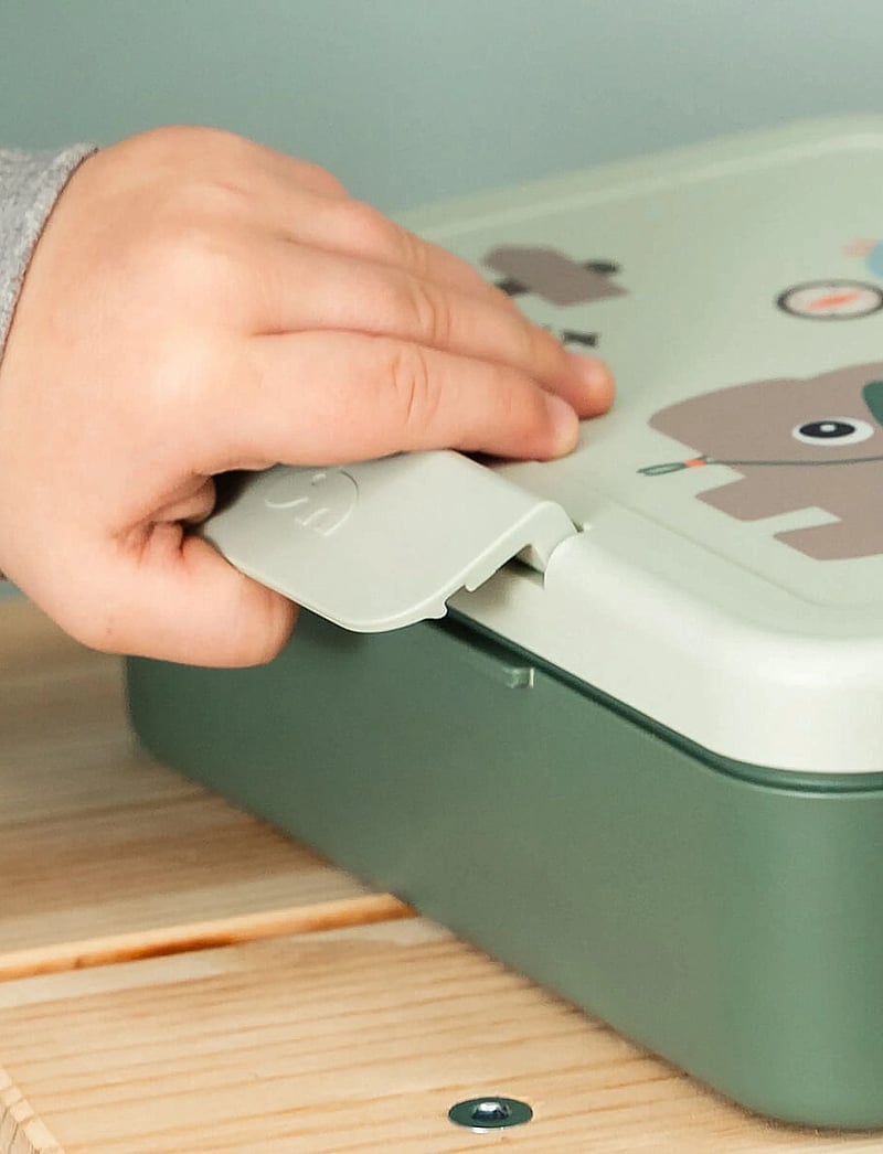 Done by Deer - Lunch box w/divider Tiny trails Green - behälter für babynahrung - green - 3