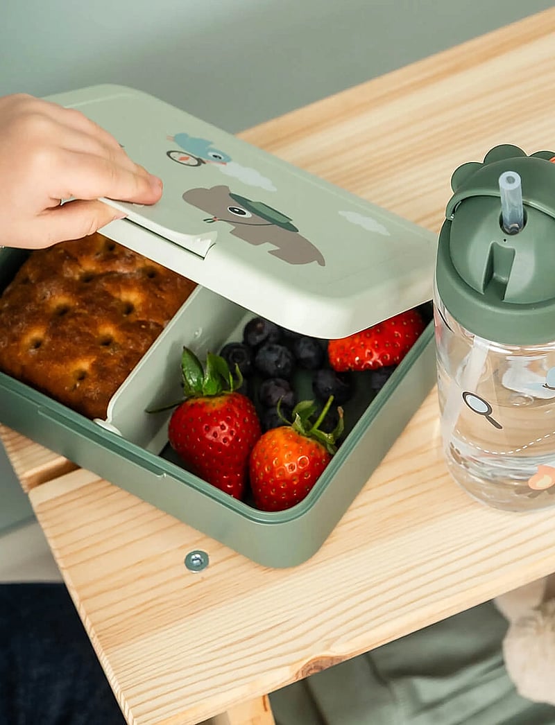 Done by Deer - Lunch box w/divider Tiny trails Green - behälter für babynahrung - green - 4