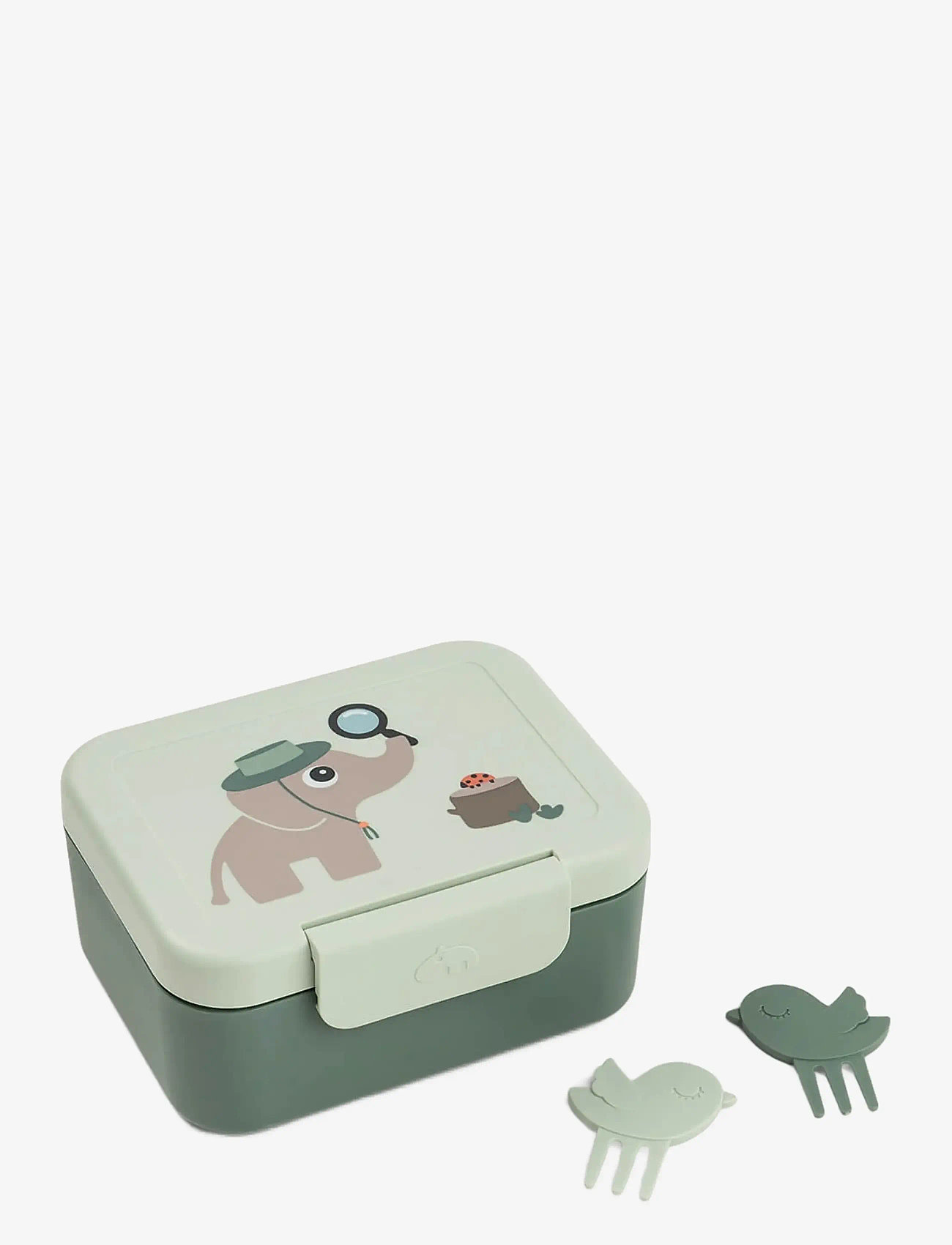 Done by Deer - Tiny lunch box w/snack picks Tiny trails Green - behälter für babynahrung - green - 0