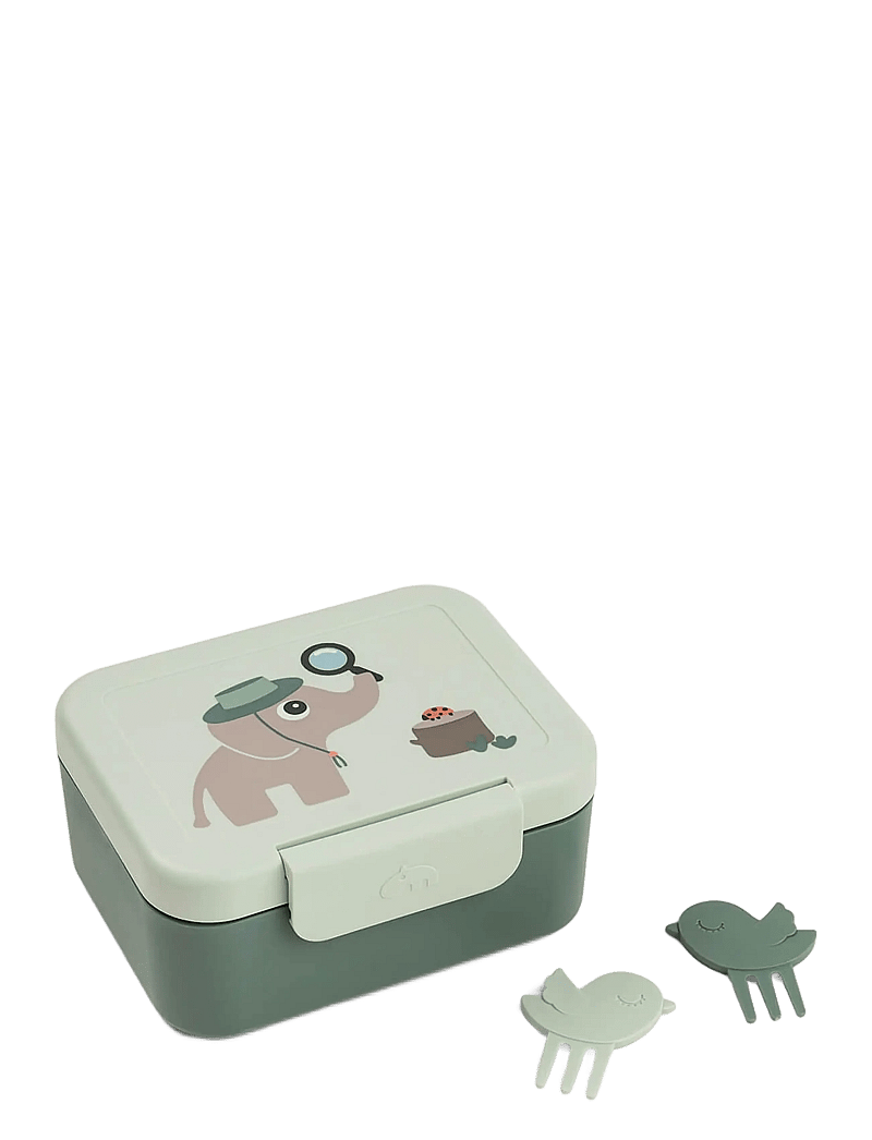 Done by Deer - Tiny lunch box w/snack picks Tiny trails Green - behälter für babynahrung - green - 0