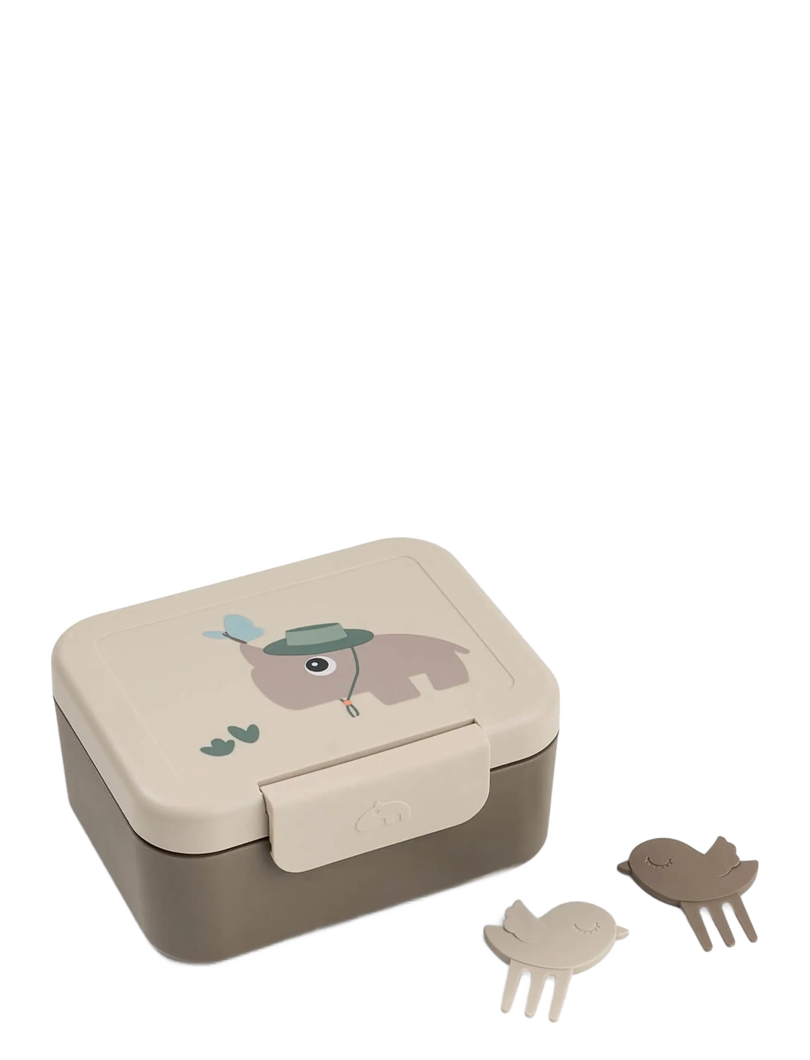 Done by Deer Tiny lunch box w/snack picks Tiny trails Sand - Nieuwe Mode - SAND / grey