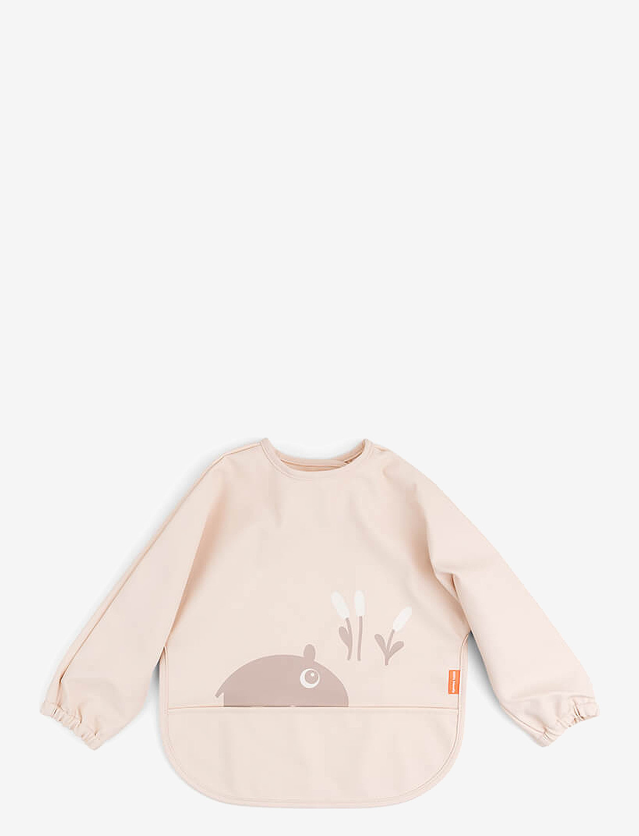 Done by Deer - Sleeved pocket bib Ozzo Powder - long sleeve bibs - powder - 0