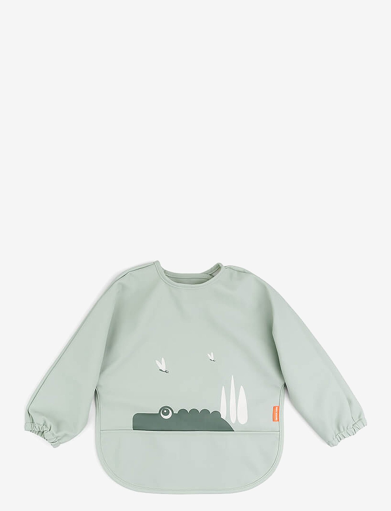 Done by Deer - Sleeved pocket bib Croco Green - langærmet bluse - green - 0