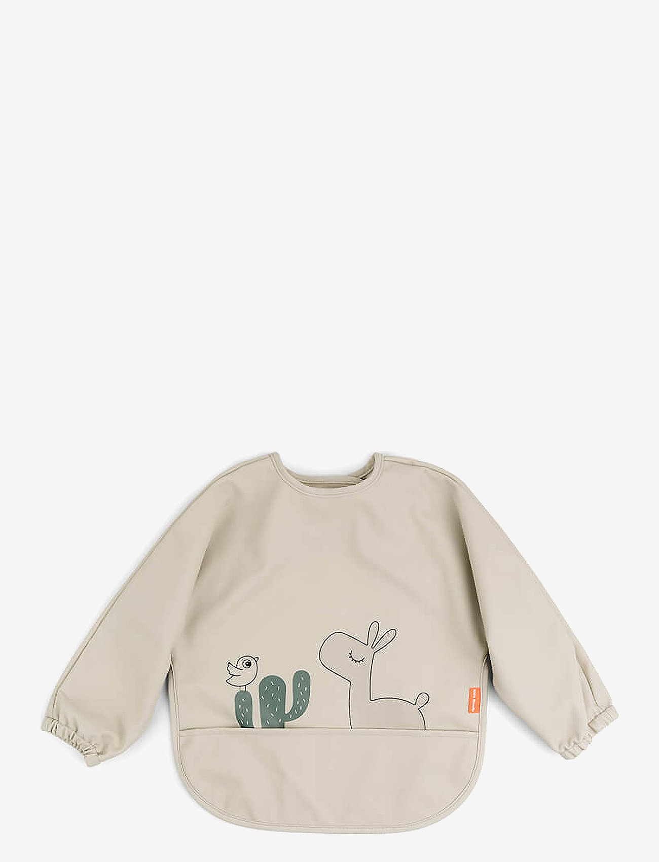 Done by Deer - Sleeved pocket bib Lalee Sand - langærmet bluse - sand - 0