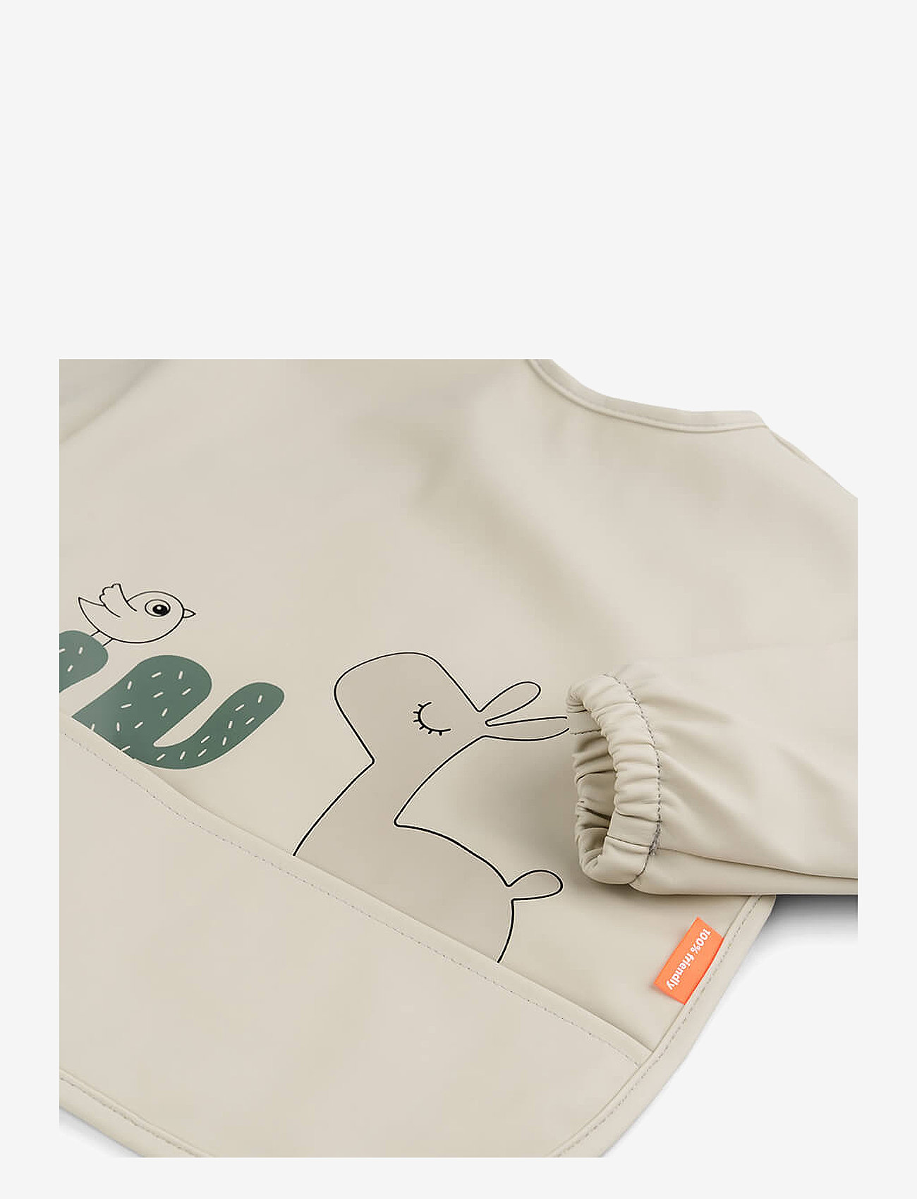 Done by Deer - Sleeved pocket bib Lalee Sand - langærmet bluse - sand - 1