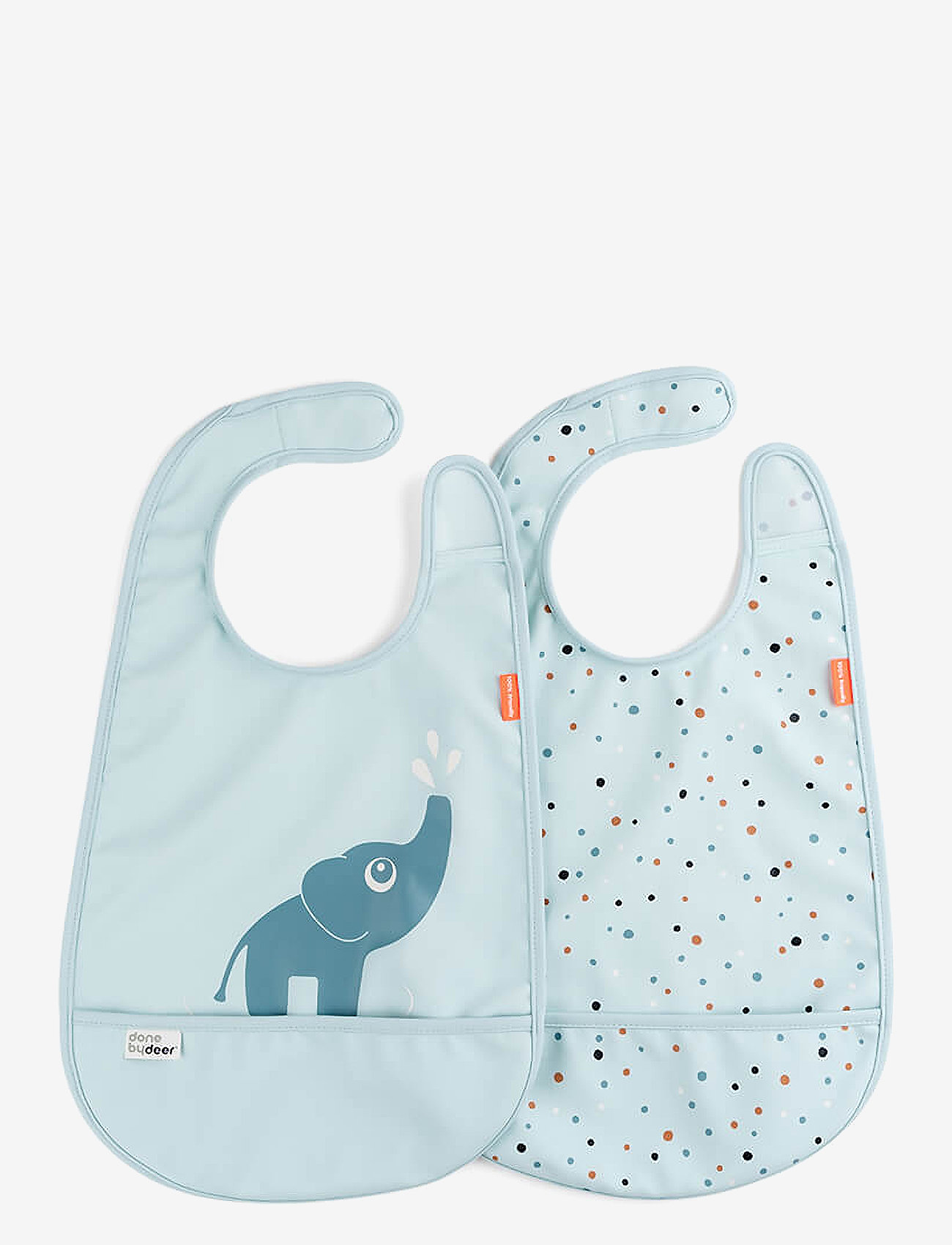 Bib w/velcro 2-pack Elphee Blue - BLUE