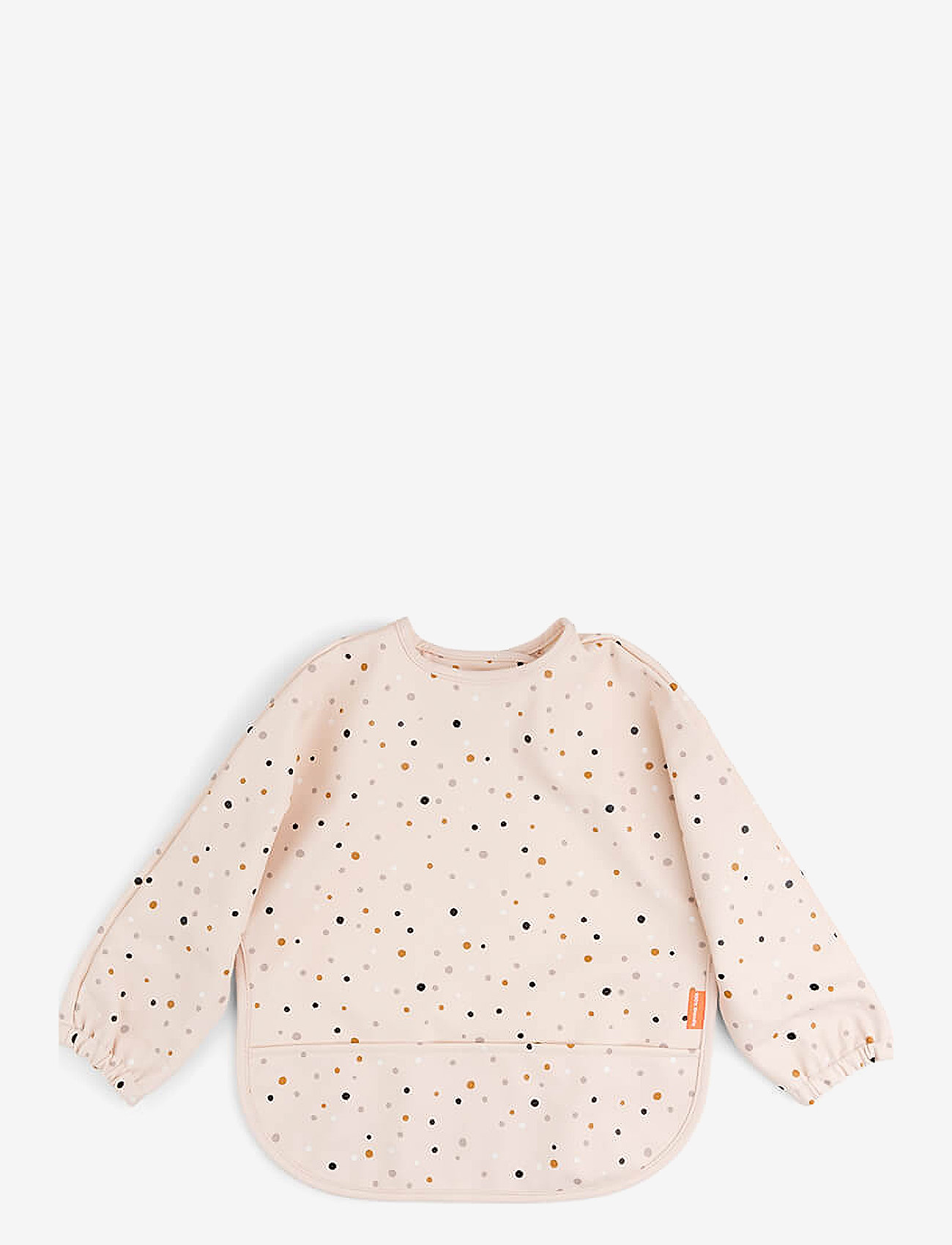 Done by Deer Sleeved Pocket Bib Happy Dots Powder, LENGTH FRONT:34 cm SLEEVE WIDTH:72 cm, Bibs, Rosa - Long Sleeve Bib, Kinder