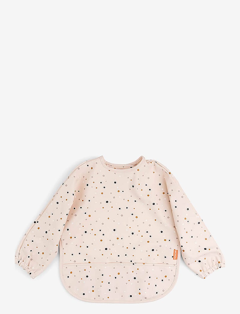 Done by Deer - Sleeved pocket bib Happy dots Powder - langarmlätzchen - powder - 0