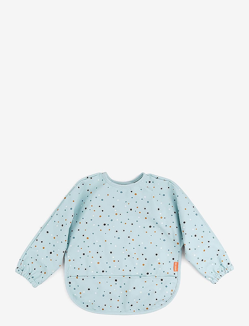 Done by Deer - Sleeved pocket bib Happy dots Blue - langarmlätzchen - blue - 0