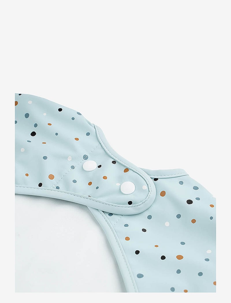 Done by Deer - Sleeved pocket bib Happy dots Blue - langarmlätzchen - blue - 1