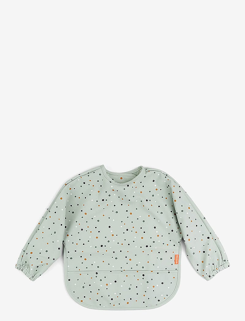 Done by Deer - Sleeved pocket bib Happy dots Green - langarmlätzchen - green - 0