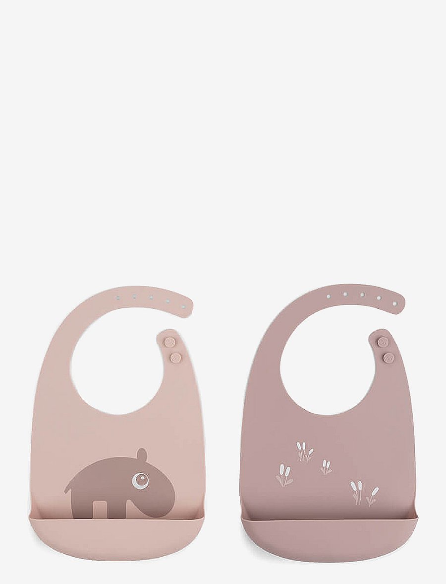 Done by Deer - Silicone bib 2-pack Ozzo Powder - varrukateta pudipõlled - powder - 0