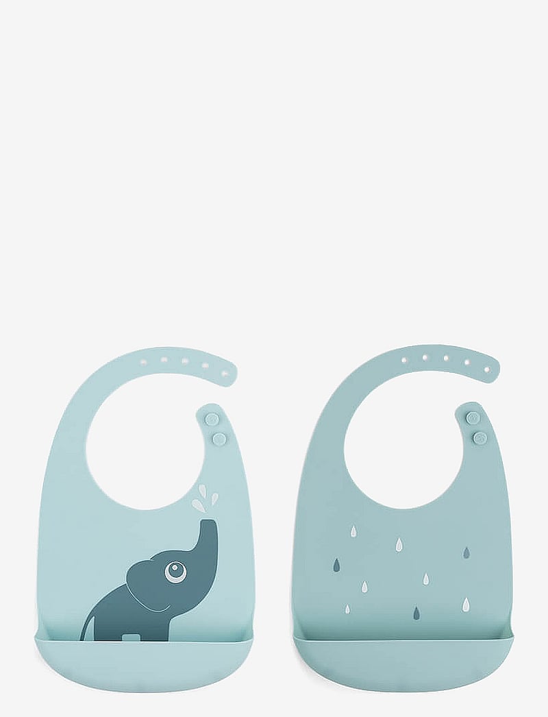 Done by Deer - Silicone bib 2-pack Elphee Blue - Ärmellose lätzchen - blue - 0