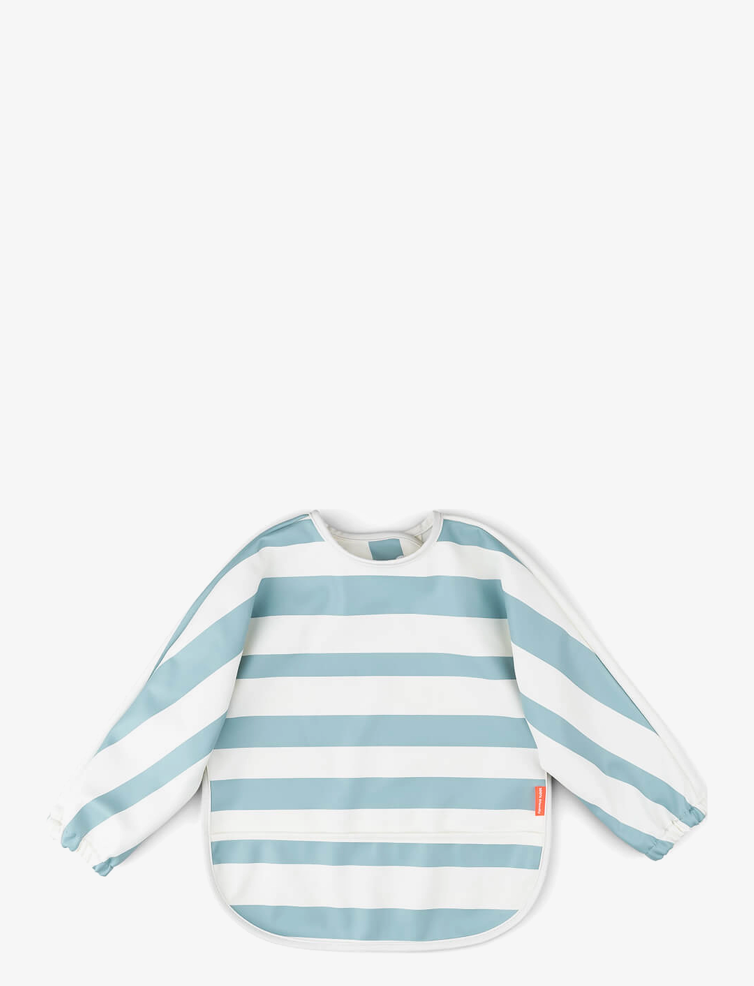 Done by Deer Sleeved pocket bib Stripes Blue - Lätzchen - BLUE / blue