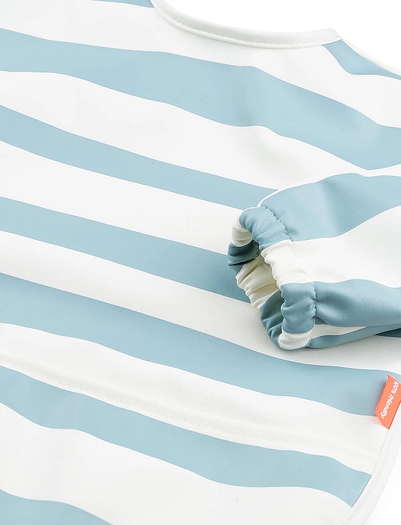 Done by Deer - Sleeved pocket bib Stripes Blue - langarmlätzchen - blue - 4