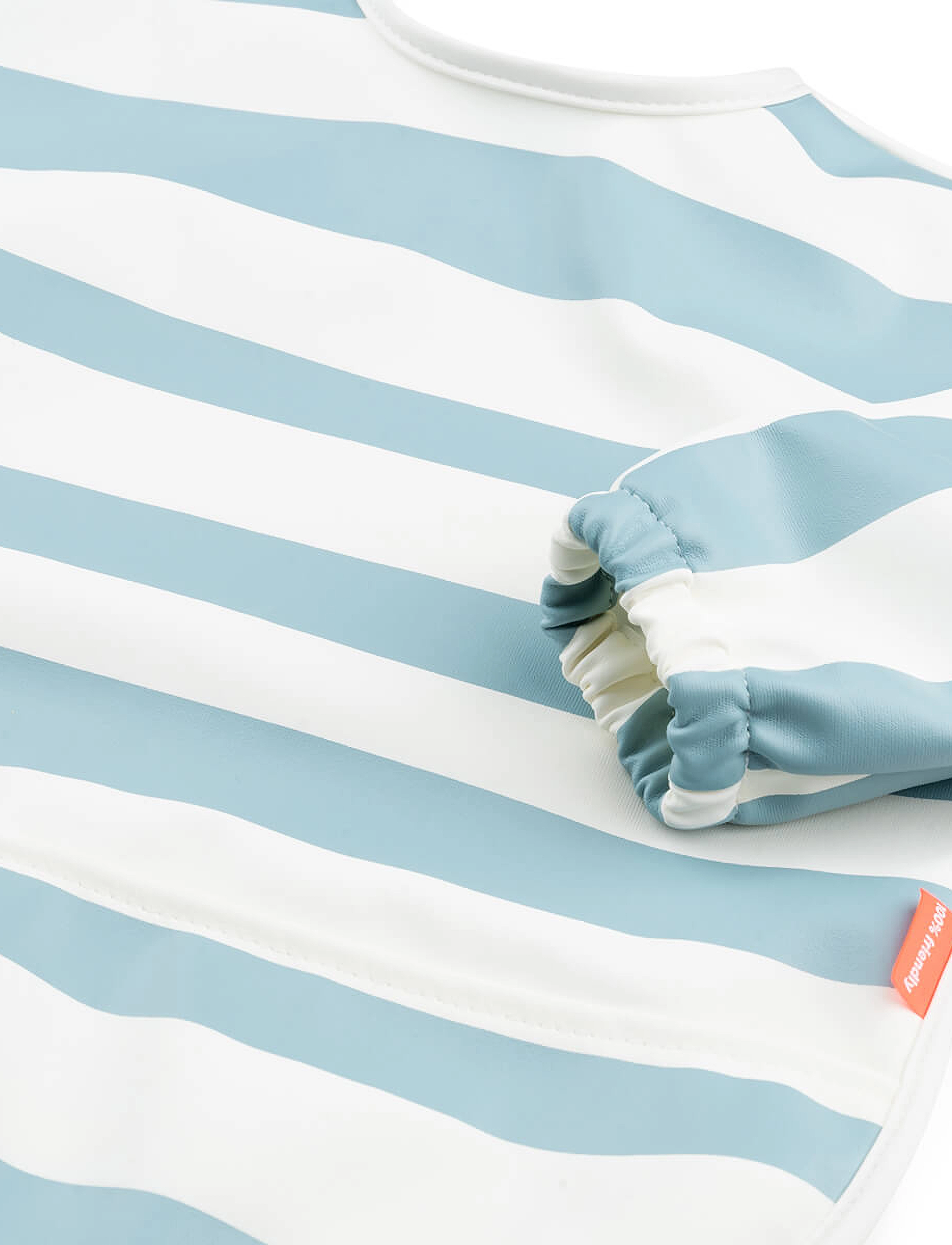 Done by Deer - Sleeved pocket bib Stripes Blue - langarmlätzchen - blue - 4