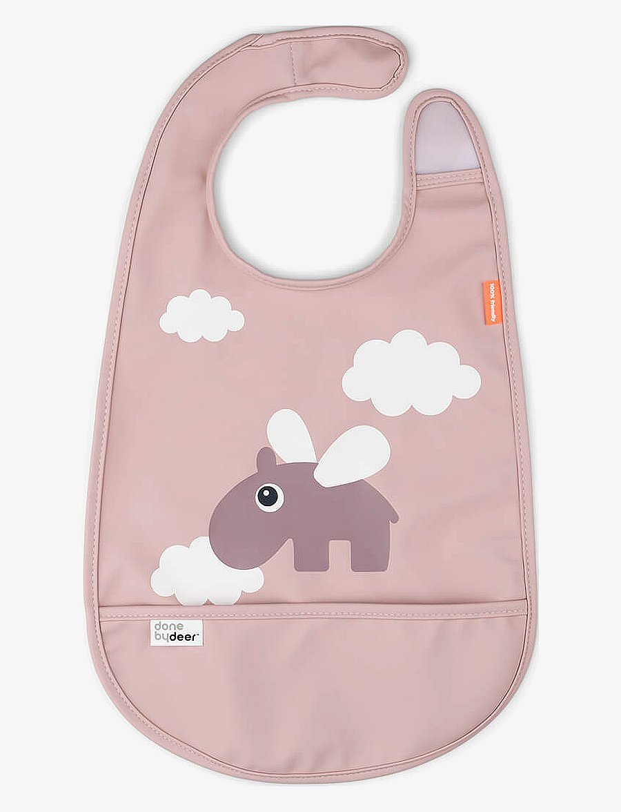 Done by Deer - Bib w/velcro Happy clouds Powder - Ärmellose lätzchen - powder - 1