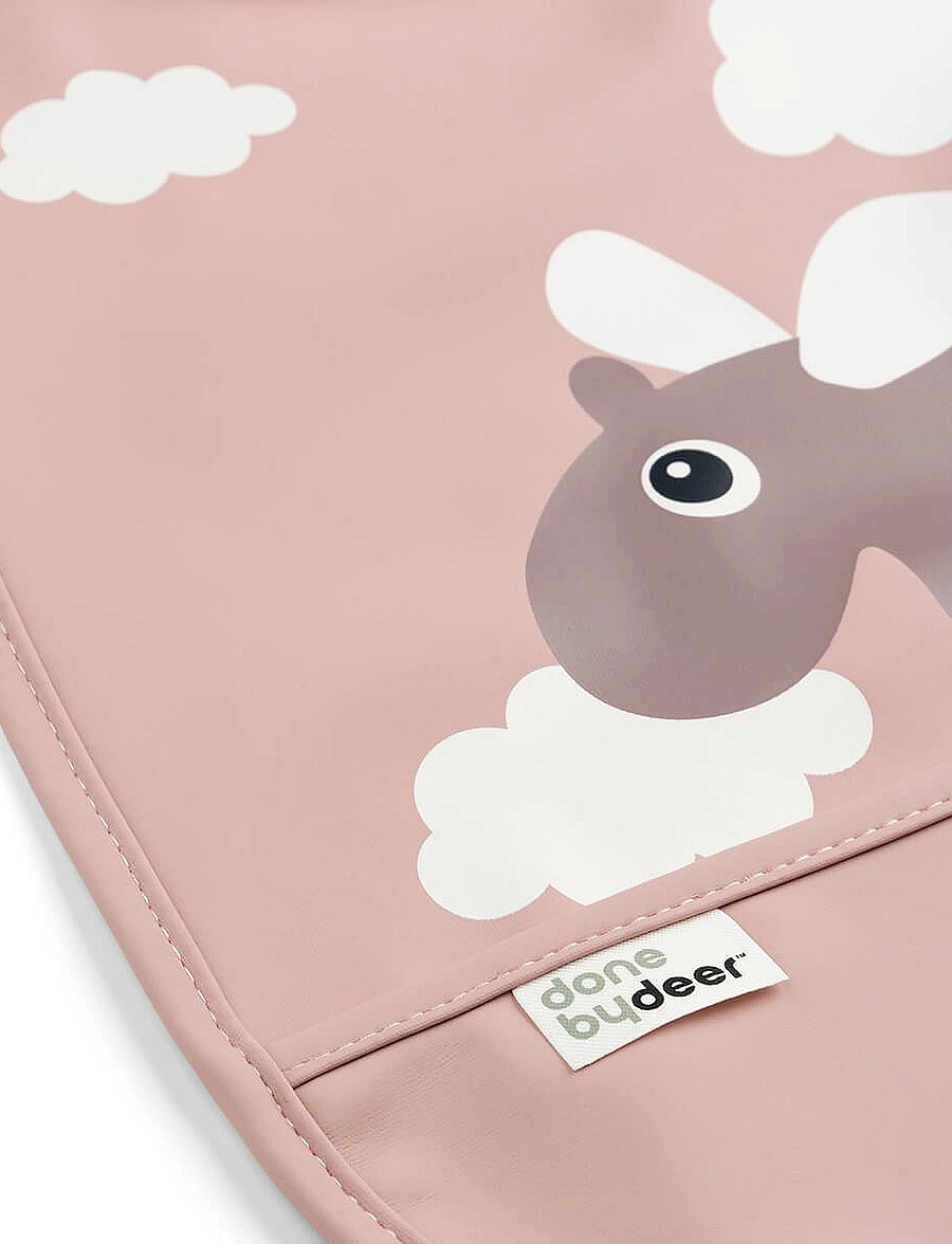 Done by Deer - Bib w/velcro Happy clouds Powder - Ärmellose lätzchen - powder - 0