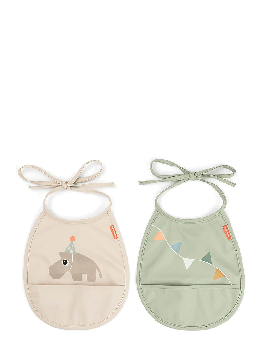 Done by Deer - Tiny pocket bib 2-pack Celebration Sand - veste ar garām piedurknēm - sand - 1