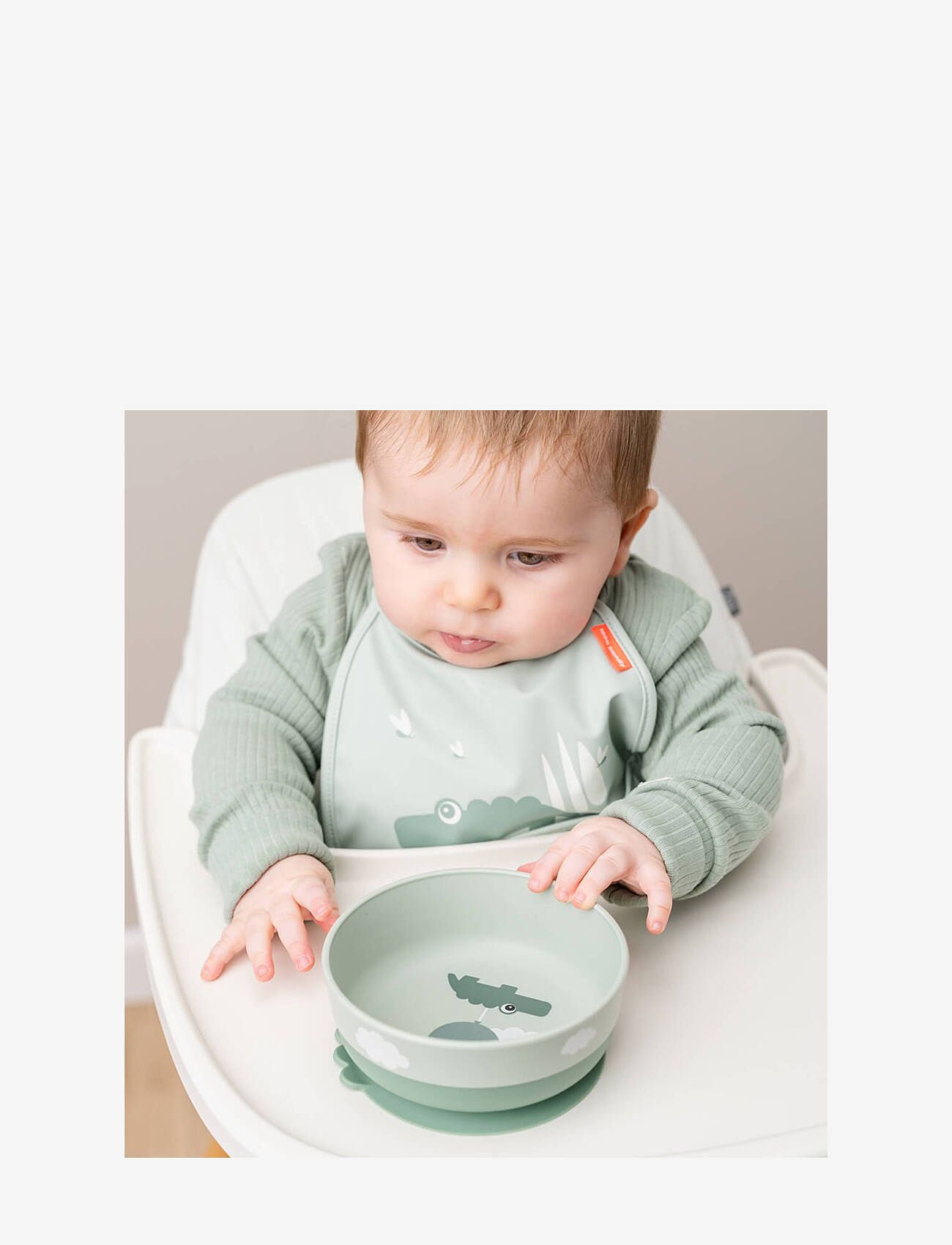 Done by Deer - Tiny pocket bib 2-pack Happy clouds Powder - hagesmække uden ærmer - powder - 5