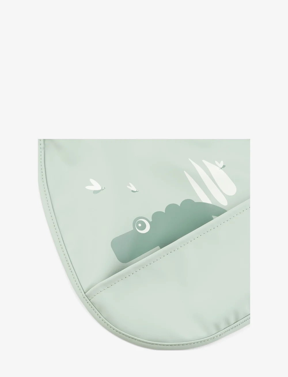 Done by Deer - Tiny pocket bib 2-pack Croco Green - varrukateta pudipõlled - green - 2