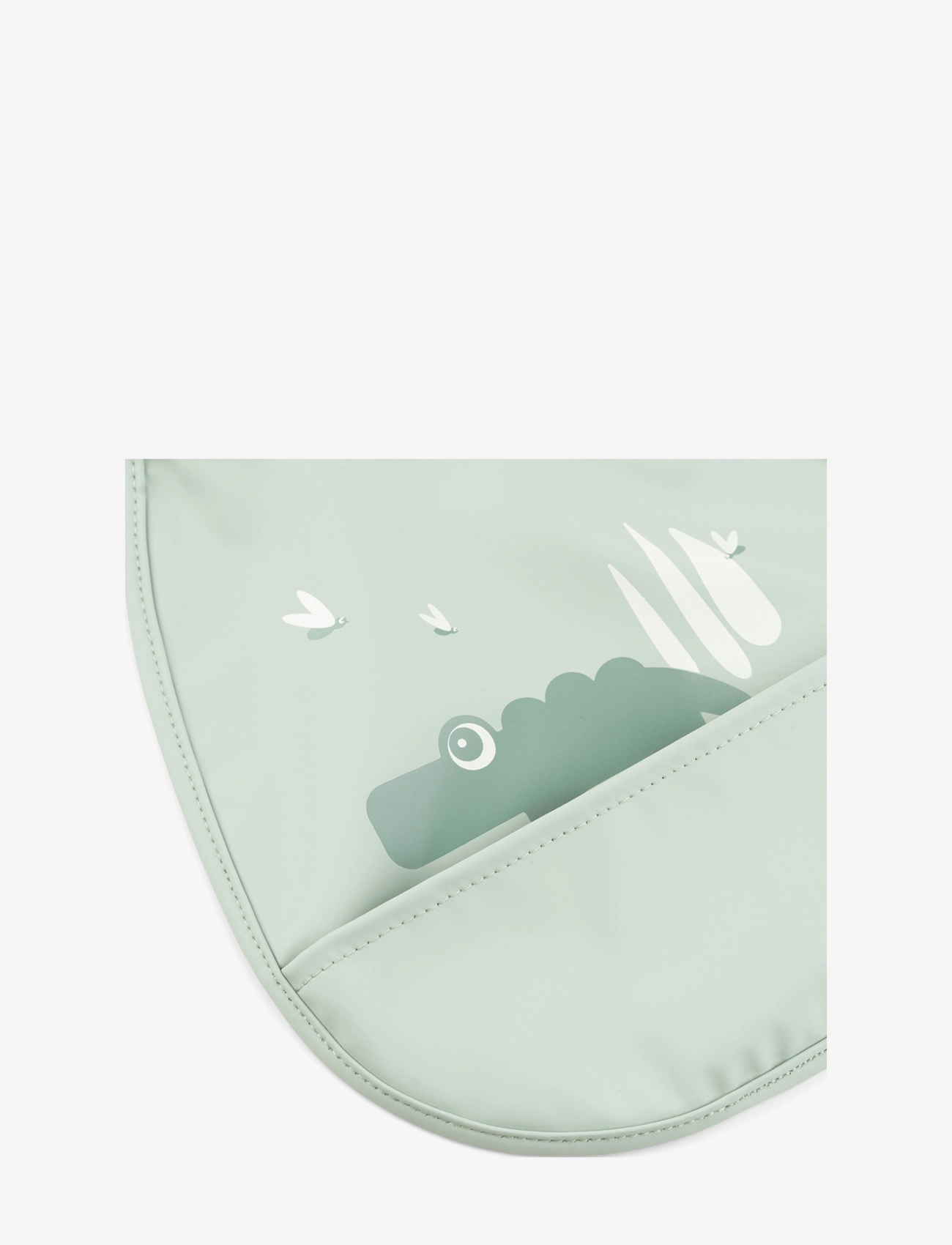 Done by Deer - Tiny pocket bib 2-pack Croco Green - bavoirs sans manches - green - 2