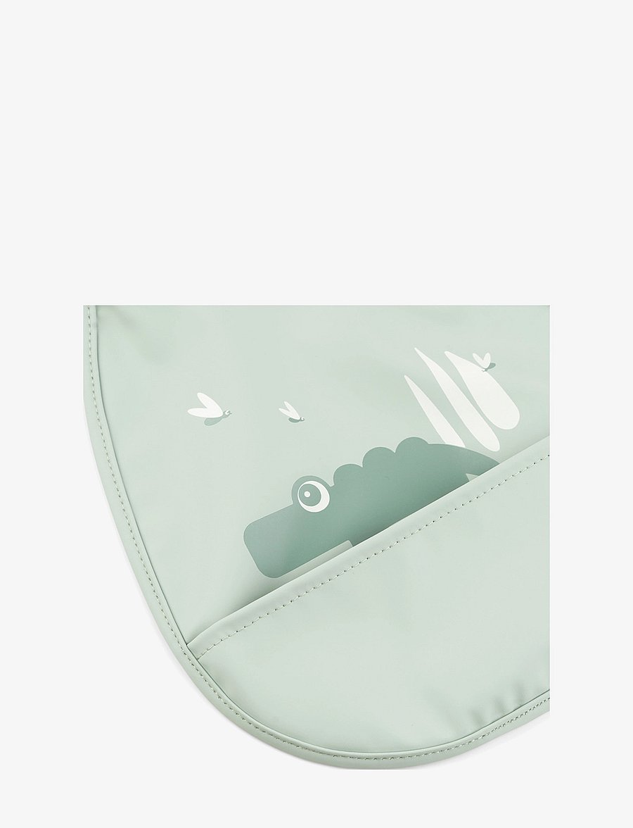 Done by Deer - Tiny pocket bib 2-pack Croco Green - bavoirs sans manches - green - 2