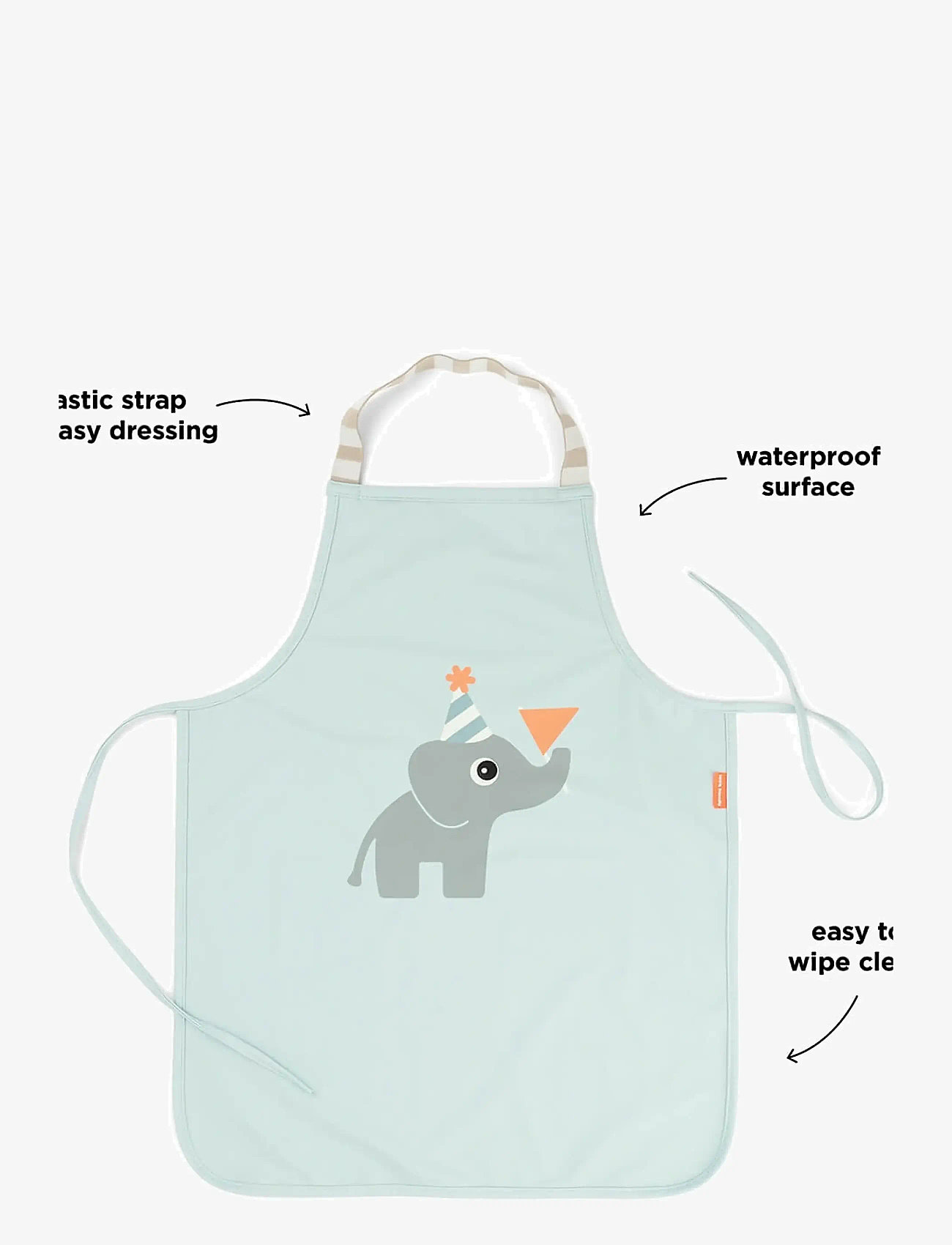 Done by Deer - Waterproof kids apron Celebration Blue - förkläden - blue - 2