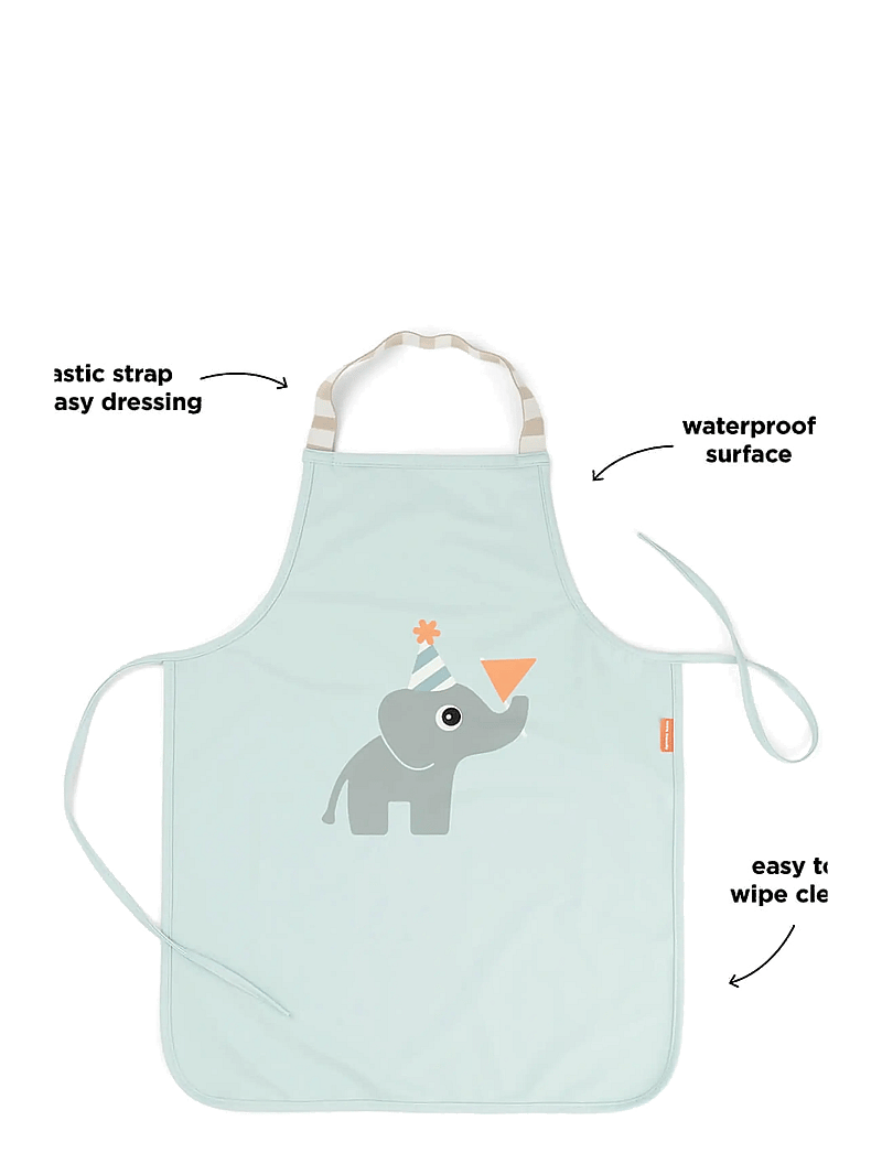 Done by Deer - Waterproof kids apron Celebration Blue - förkläden - blue - 2