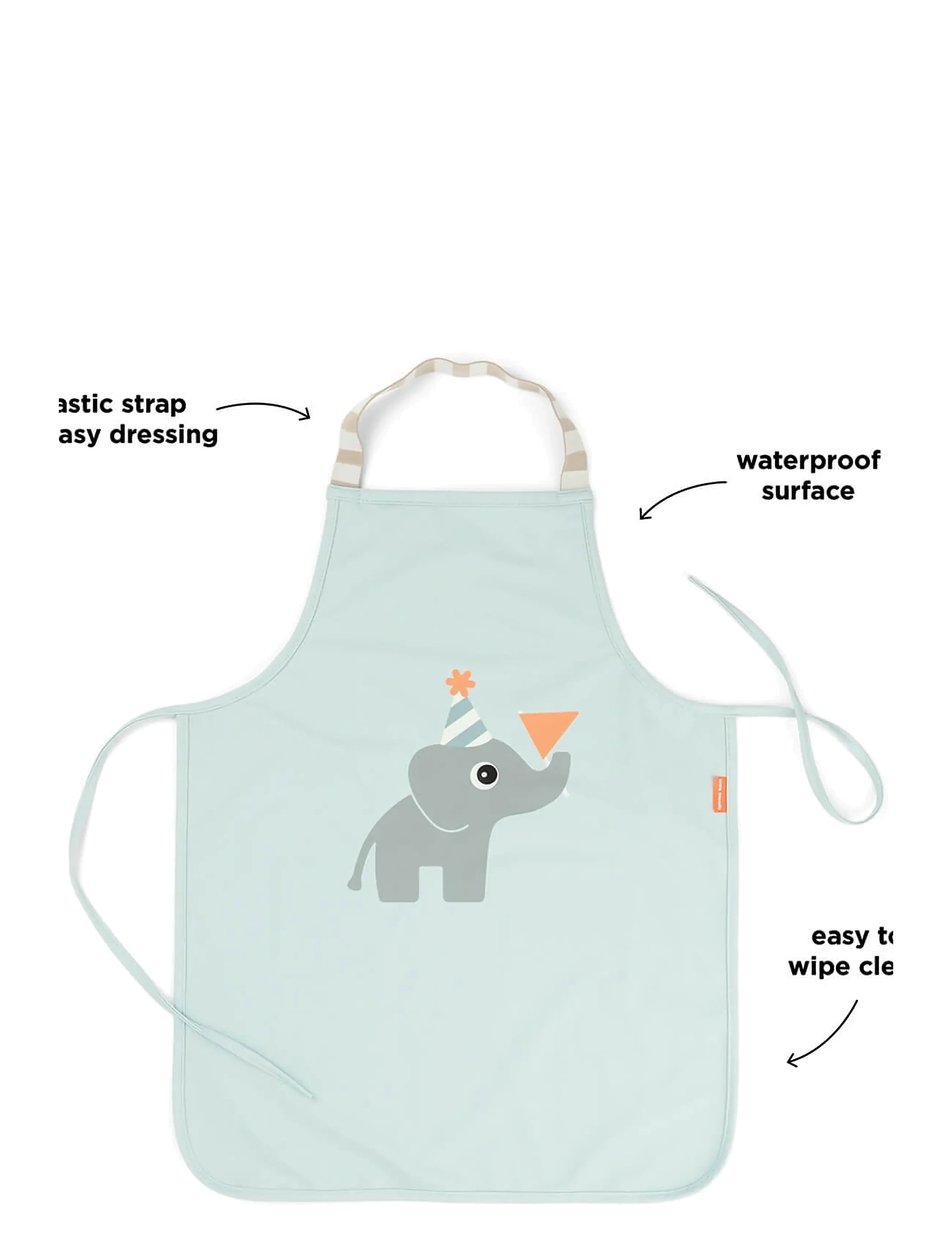 Done by Deer - Waterproof kids apron Celebration Blue - schürzen - blue - 2