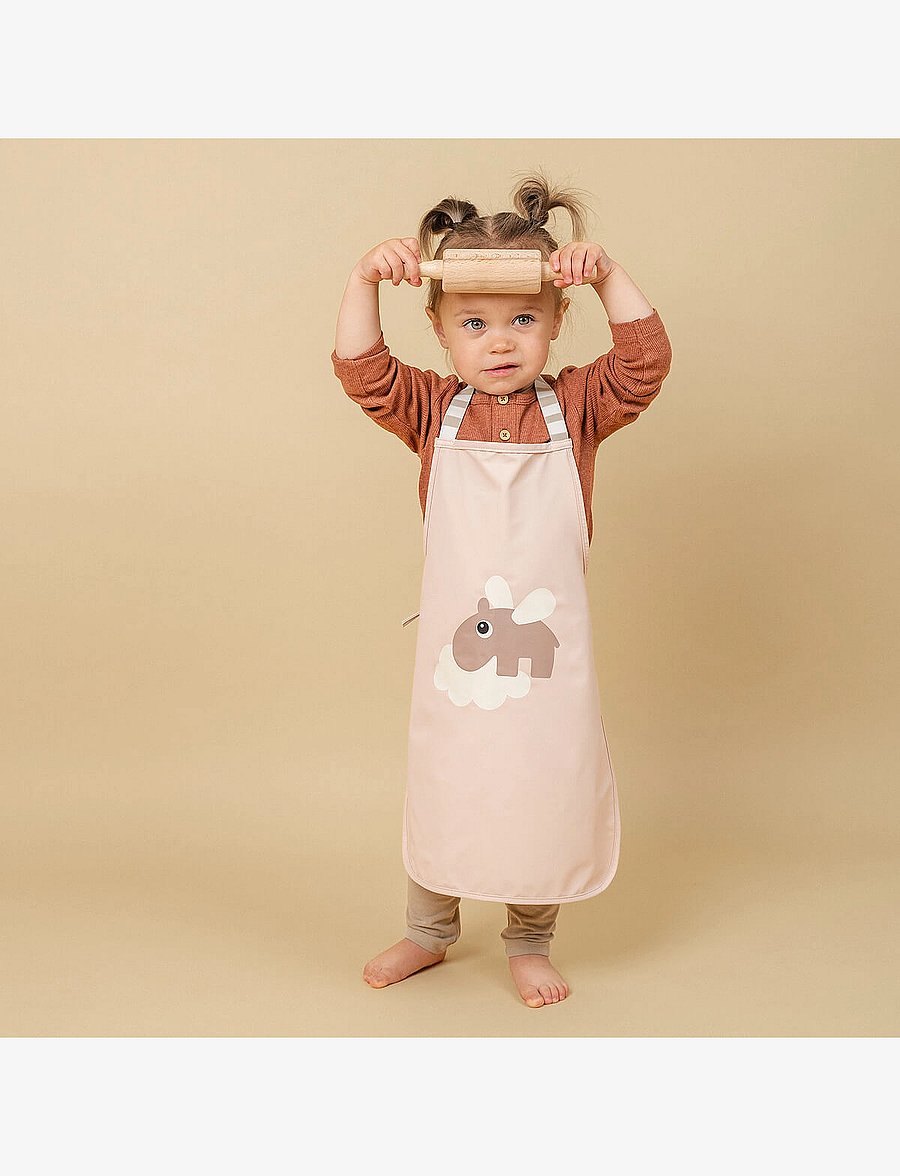 Done by Deer - Waterproof kids apron Happy clouds Powder - schürzen - powder - 3